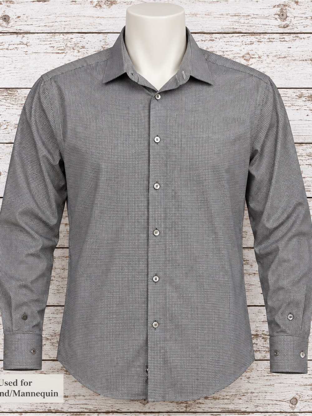 CK Calvin Klein Extreme Slim Fit Non Iron Black And White Pattern Dress Shirt